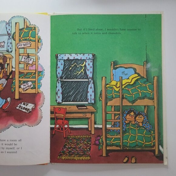 Sesame Street If I Lived Alone Book Vintage 1980s Muppets Jim Henson Family - Picture 9 of 12